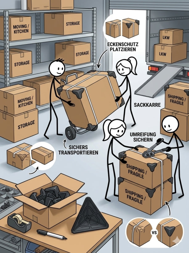 PREMIUM SAFETY-KIT PRO S&L – Kanten-Garantie für Kartons & Kleinteile